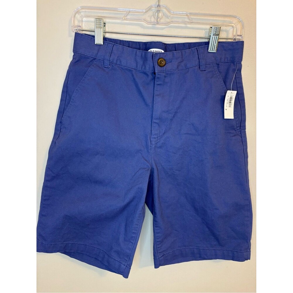 Old Navy Boys Blue Chino Shorts Youth Size 16 NWT Stretch Uniform